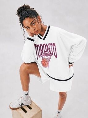 Toronto Women's Basketball Vintage White Varsity Sweater